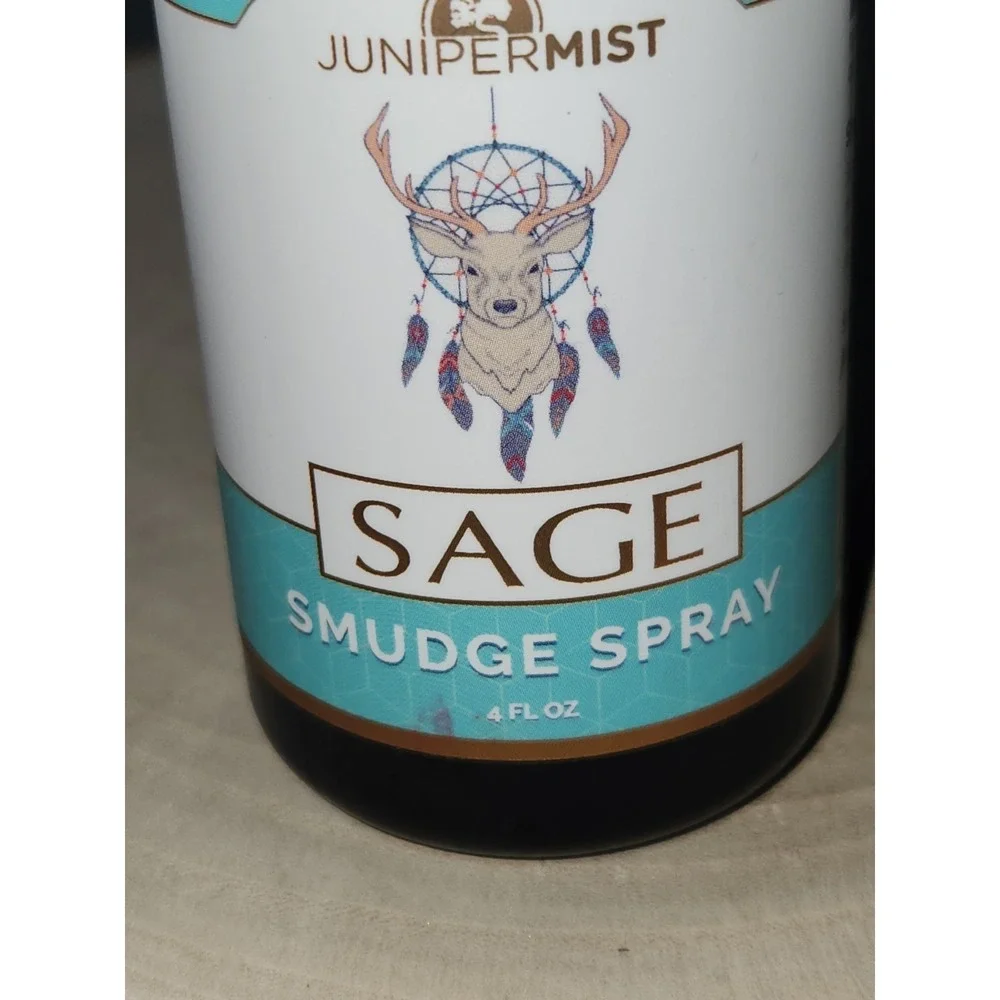 Sage Smudge Spray 4oz - Cleanse & Protect Aura - Smokeless Mist with Quartz